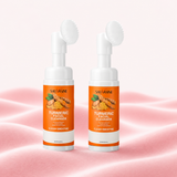 Turmeric Face Wash Foam with Brush – Brightening & Moisturizing Cleanser