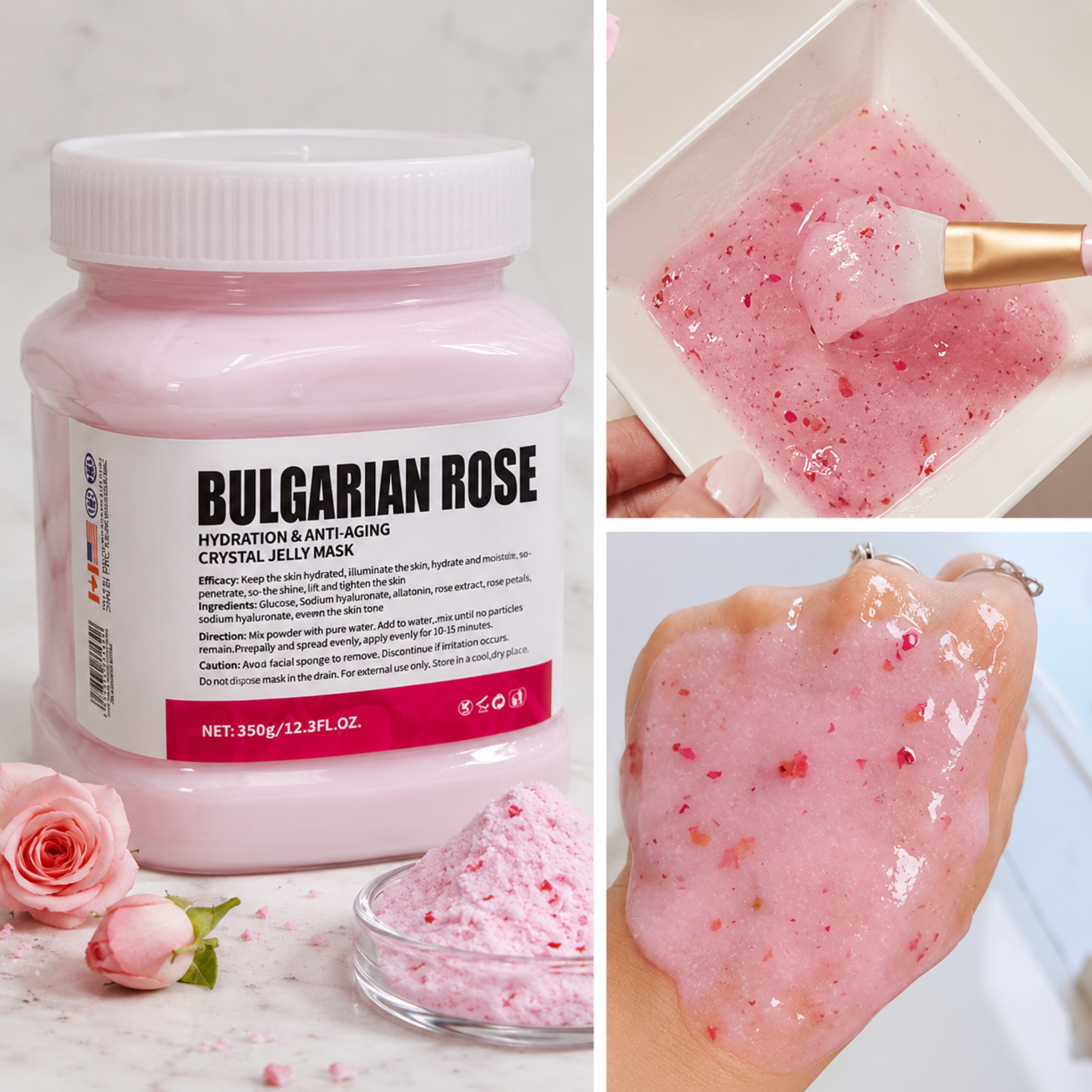 Rose Hydro Jelly Face Mask Powder – Hydrating & Smooth Skin Care