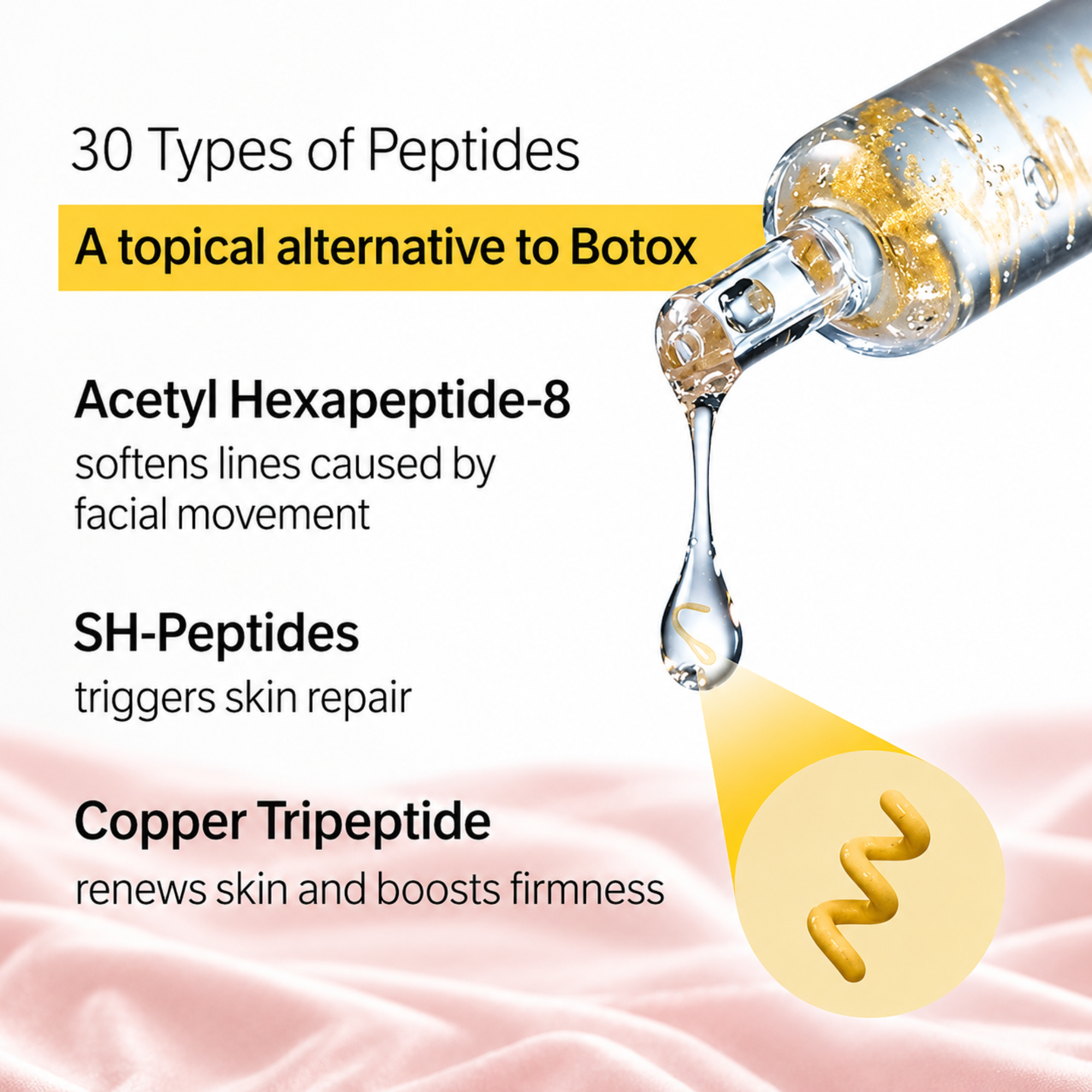 Silk Peptide Anti-Aging Serum – Collagen & 30 Peptide Complex